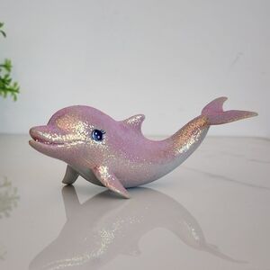 ✨️Mattel 2009 Pink Glitter Dolphin Merliah Mermaid Sparkle 4" Collectible 🐬🩷